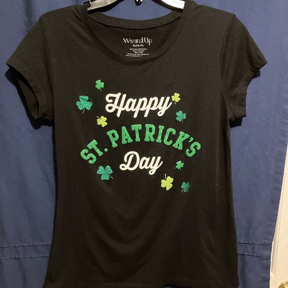 Wound Up Black T-Shirt Happy St Patricks’s Day